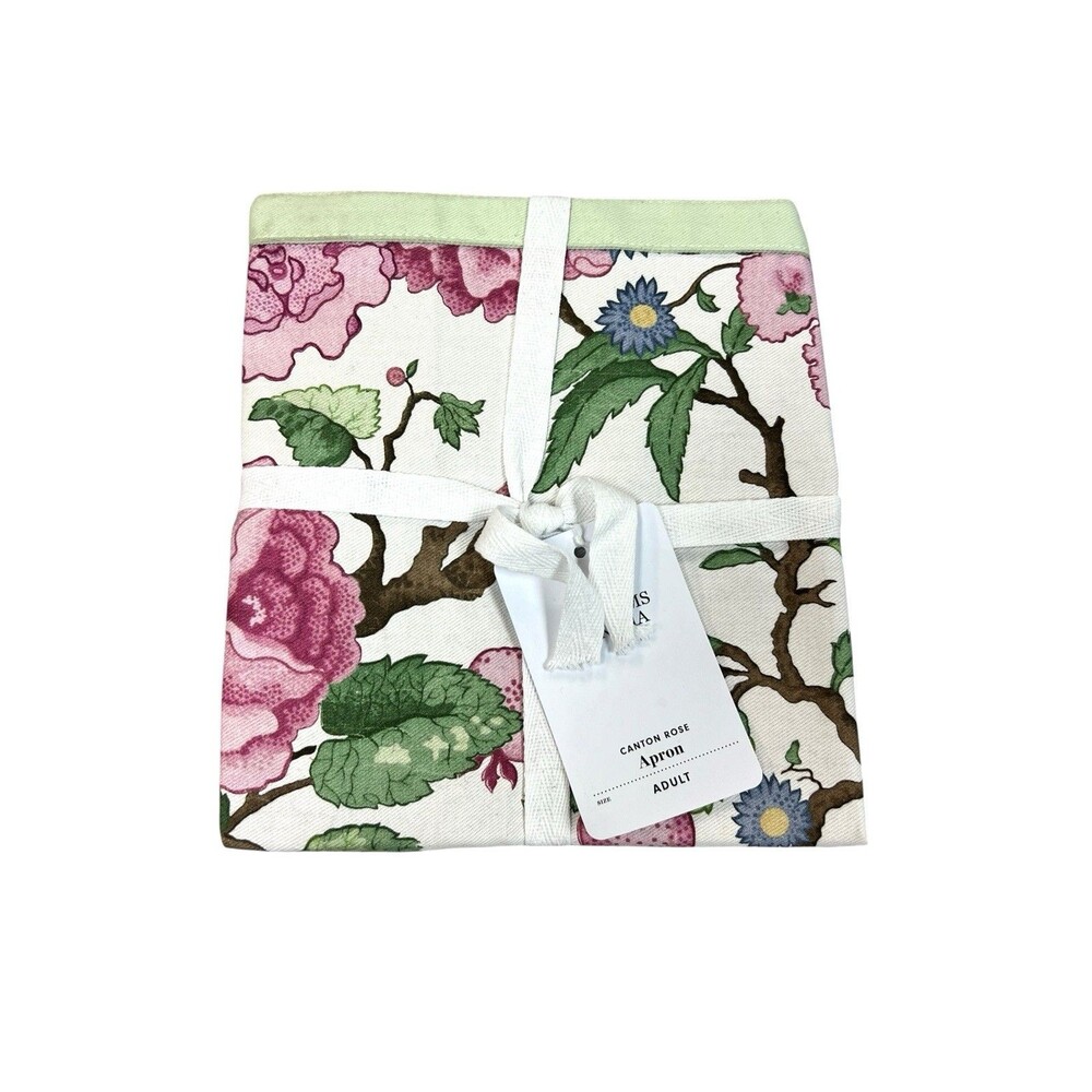 Williams Sonoma Canton Rose Apron NWT Adult Floral Boho Preppy Cottage